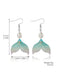Pearl Mermaid Tail Seashell Dangle Earrings
