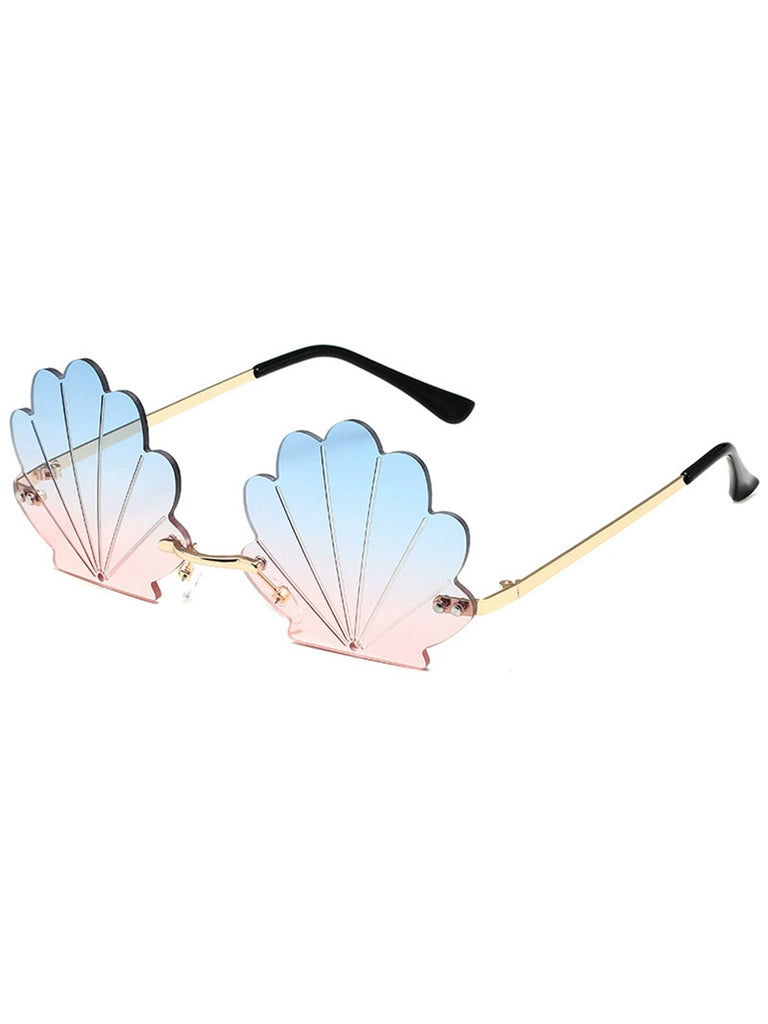 Vintage Alloy Shell Frame Sunglasses