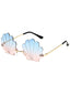Vintage Alloy Shell Frame Sunglasses
