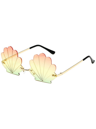 Vintage Alloy Shell Frame Sunglasses