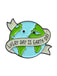 Cartoon Earth Day Letters Round Brooch
