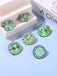 Cartoon Earth Day Letters Round Brooch