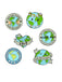 Cartoon Earth Day Letters Round Brooch