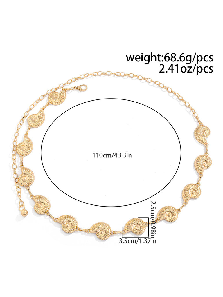 Gold Conch Shell Alloy Waist Chain