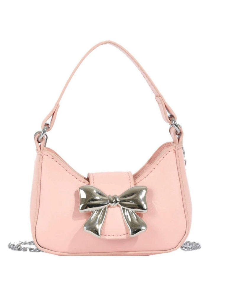 Vintage Leather Bow Handle Handbag
