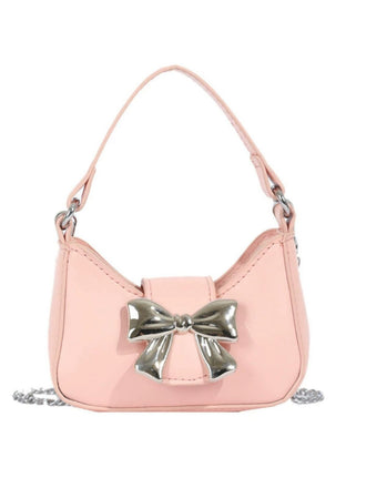 Vintage Leather Bow Handle Handbag