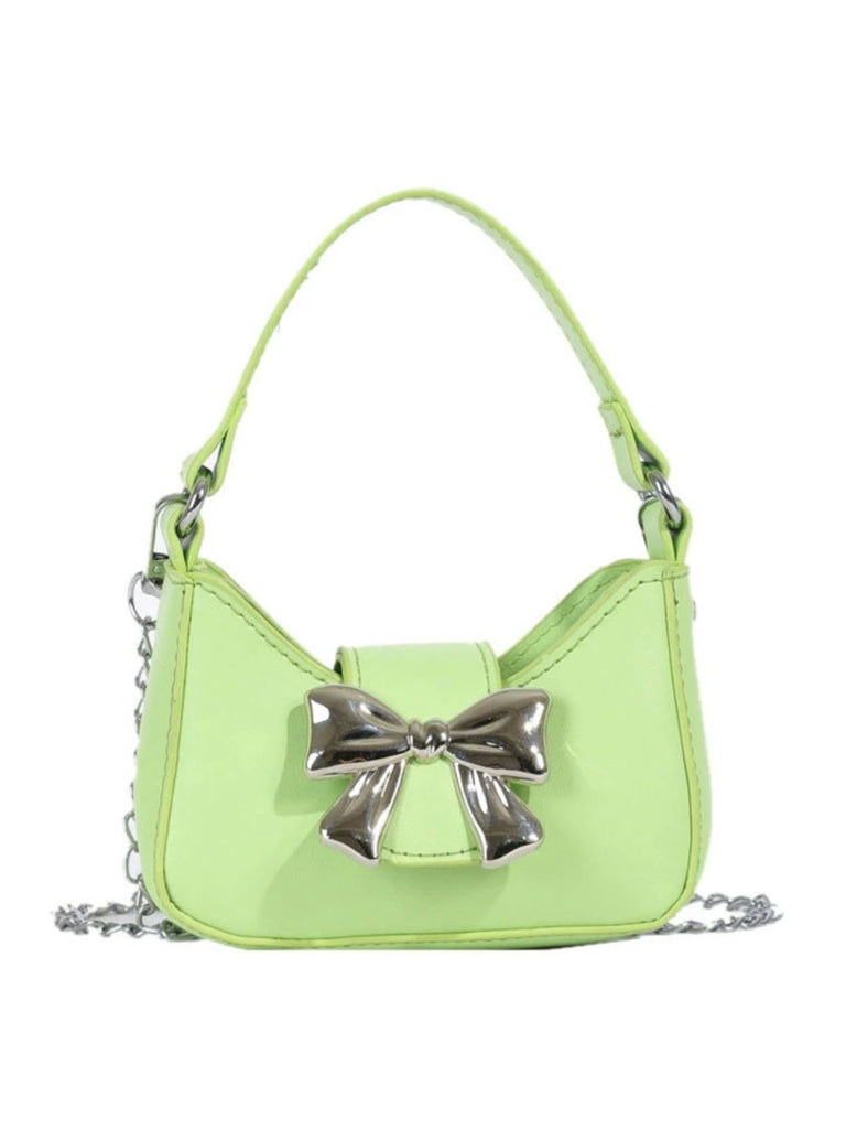 Vintage Leather Bow Handle Handbag