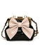 Vintage Bow Clip Chain Crossbody Bag