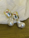 Rose Baroque Pearl Pendant Earrings
