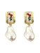 Rose Baroque Pearl Pendant Earrings
