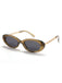Vintage Chain Temple Oval Sunglasses
