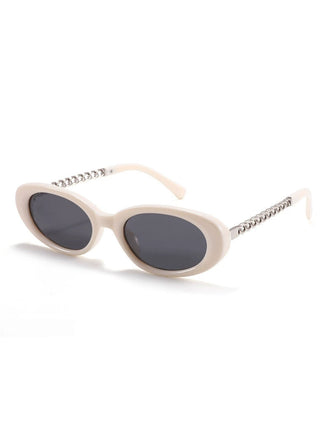 Vintage Chain Temple Oval Sunglasses