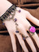 Vintage Gothic Rose Vine Lace Crystal Ring Bracelet