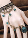 Vintage Gothic Rose Vine Lace Crystal Ring Bracelet