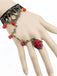 Vintage Gothic Rose Vine Lace Crystal Ring Bracelet
