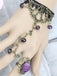 Vintage Gothic Rose Vine Lace Crystal Ring Bracelet
