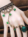 Vintage Gothic Rose Vine Lace Crystal Ring Bracelet