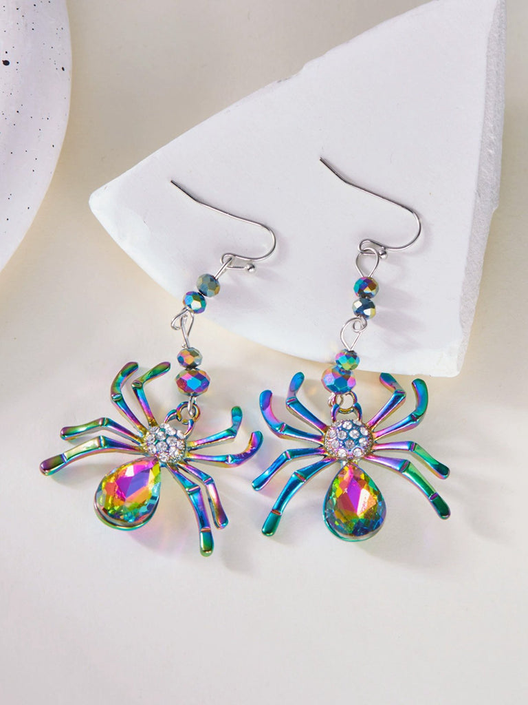 Halloween Colorful Spider Earrings