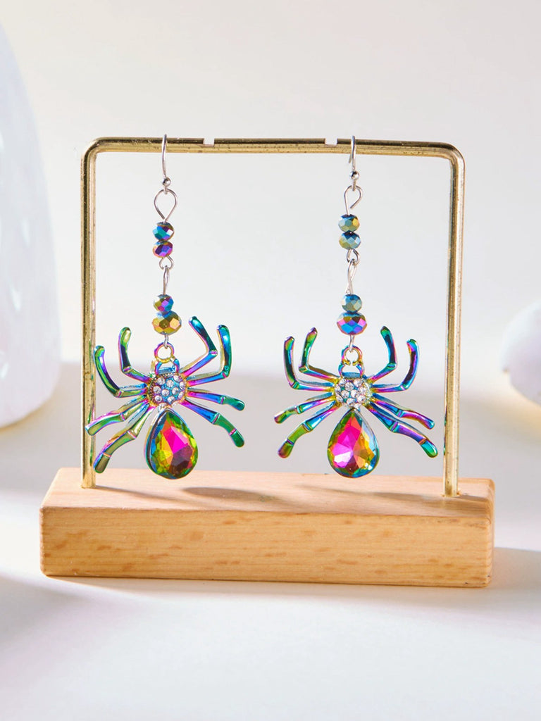 Halloween Colorful Spider Earrings