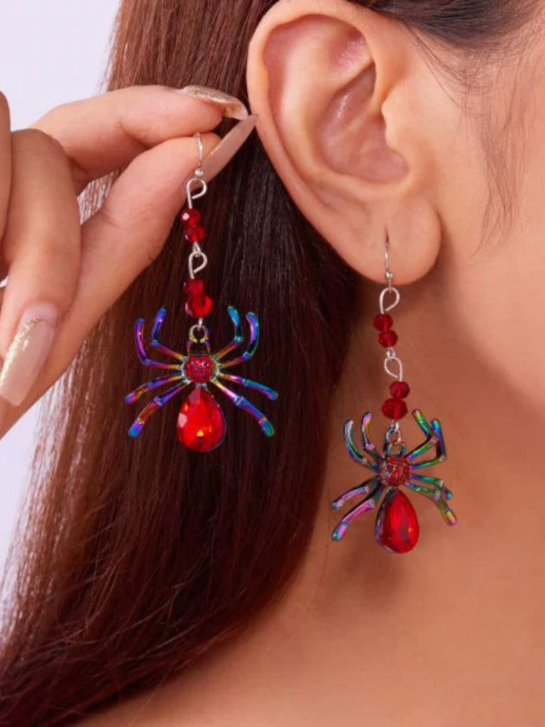 Halloween Colorful Spider Earrings