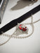 Gothic Spider Red Gemstone Pendant Chain Choker Necklace