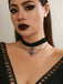 Gothic Spider Red Gemstone Pendant Chain Choker Necklace