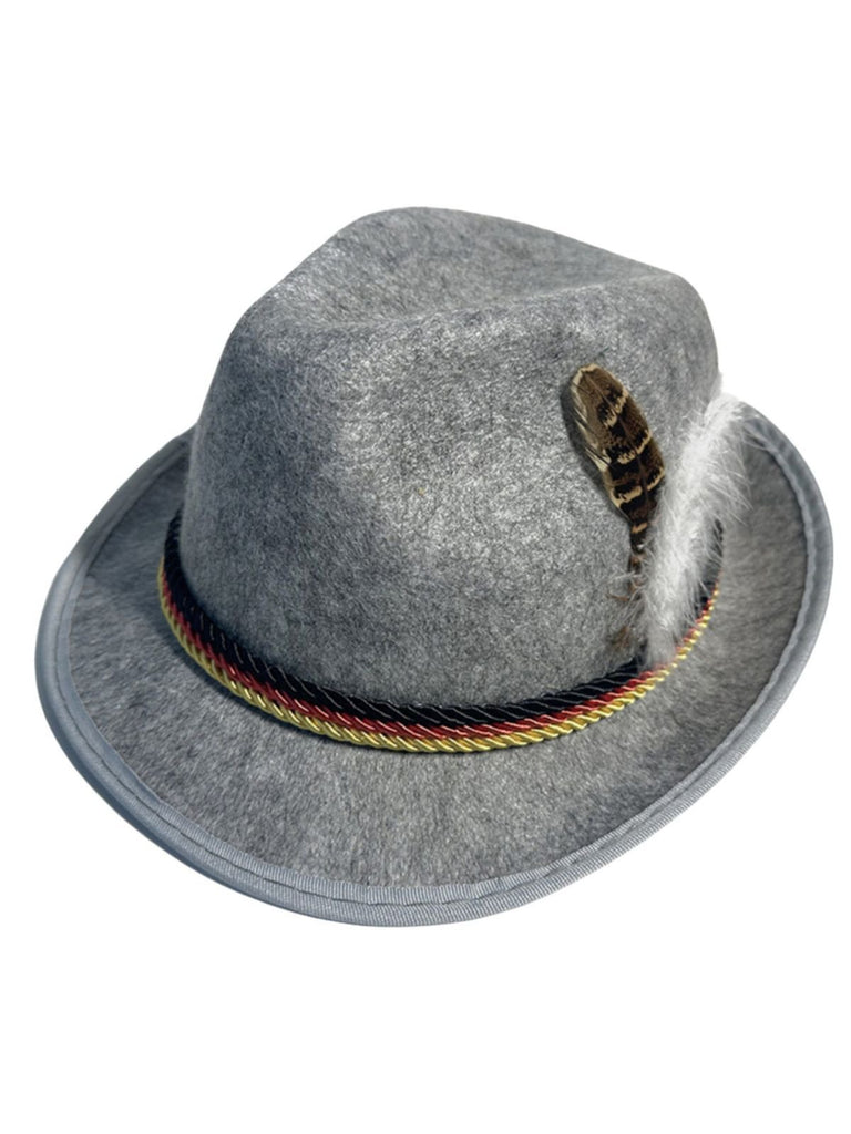 Vintage Bavarian Alpine Jazz Hat With Feather