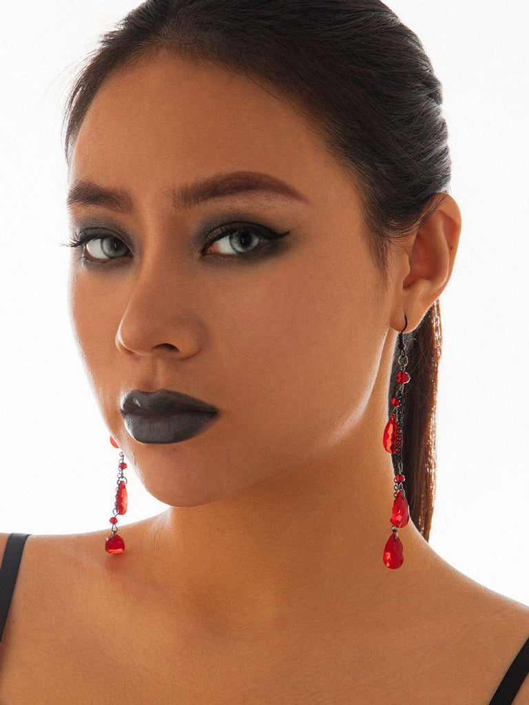 Gothic Waterdrop Pendant Earrings