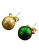 Christmas Ball Bow Sequined Stud Earrings