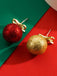Christmas Ball Bow Sequined Stud Earrings