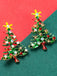 Christmas Tree Rhinestone Earrings
