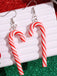 Christmas Rainbow Cane Candy Color Earrings