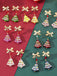 Vintage Gold Bowknot Christmas Tree Dangle Earrings