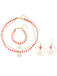 Vintage Christmas Beading Necklace & Bracelet & Earring Set
