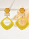 Vintage Exaggerated Geometric Marble Resin Earrings