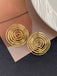 Vintage Gold Coil Hollow Alloy Earrings