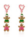 Candy Cane & Gingerbread Man Earrings