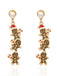 Christmas Multi-Gingerbread Man Pearl Earrings