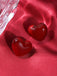 Red Valentine's Day Heart Stud Earrings