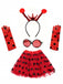 Red Black Polka Dot Ladybug Costume Accessories Set