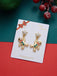 Gingerbread Star Christmas Drop Dangle Earrings 2