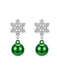 Snowflake Bell Bow Christmas Drop Earrings 1