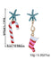 Candy Cane Rhinestone Holiday Drop Earrings 5