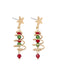 Star Wrapped Christmas Tree Drop Earrings 1