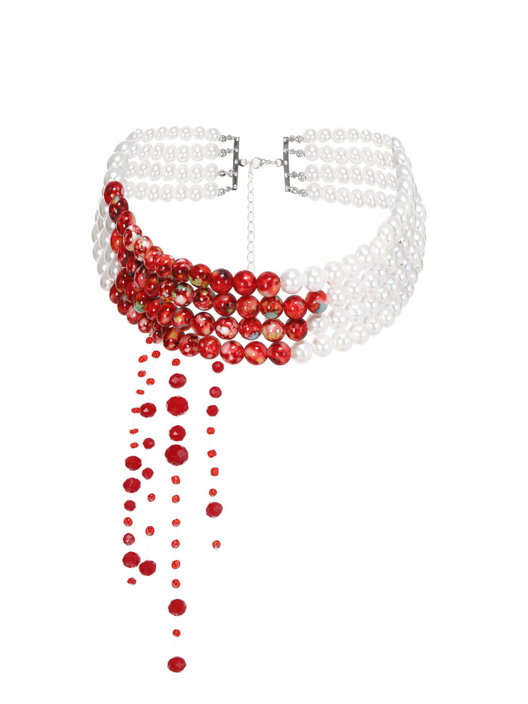 Halloween Gothic Blood Drop Tassel Necklace