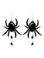 Halloween Black Spider Dangle Earrings