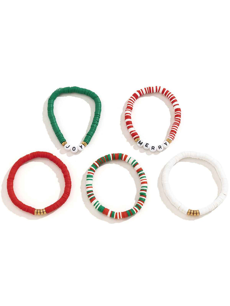 Christmas Colorful Alphabet Bracelet