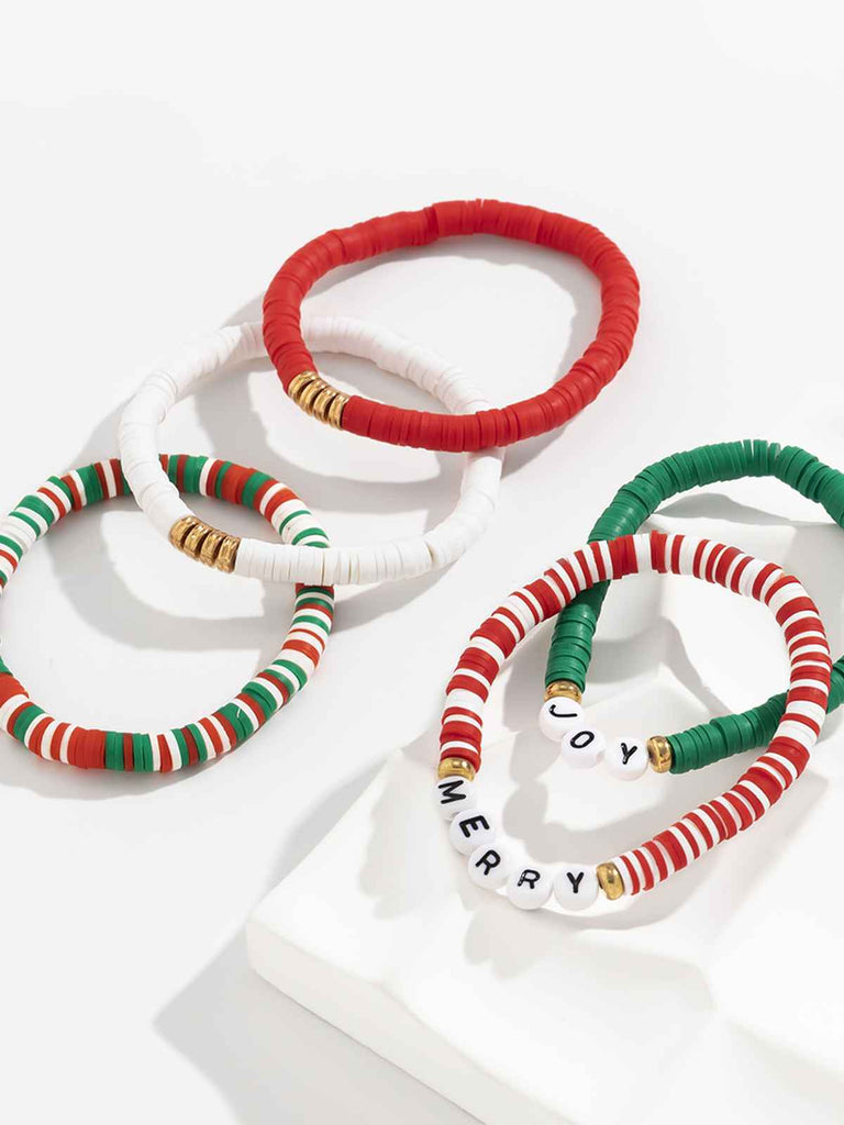 Christmas Colorful Alphabet Bracelet