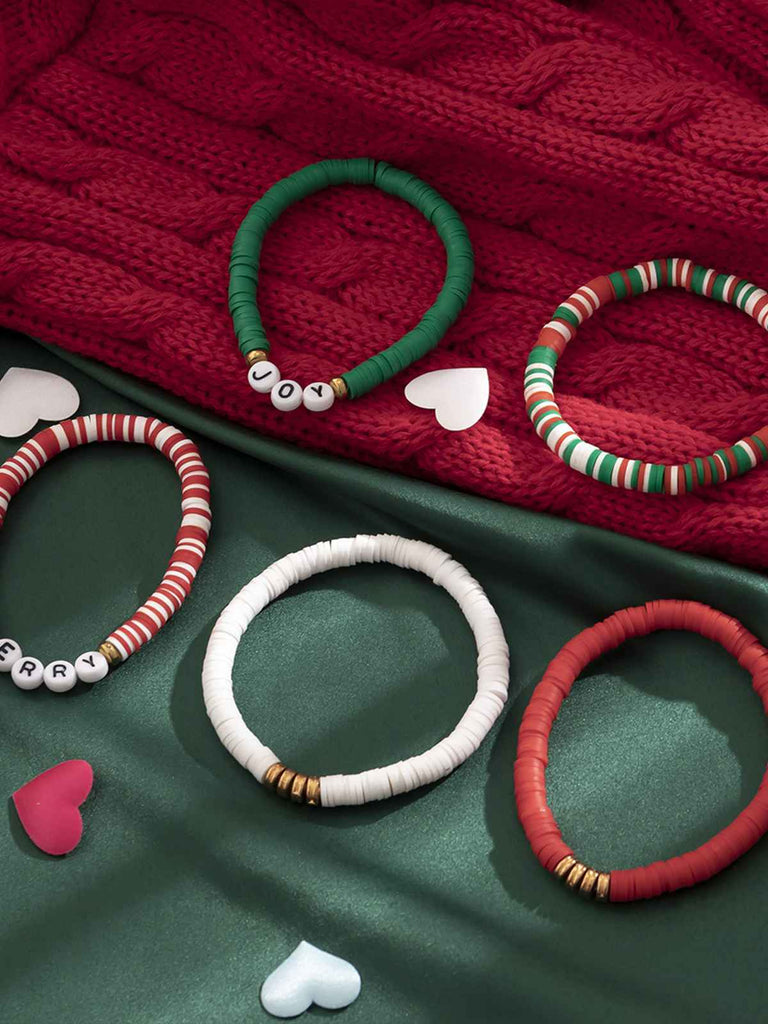 Christmas Colorful Alphabet Bracelet