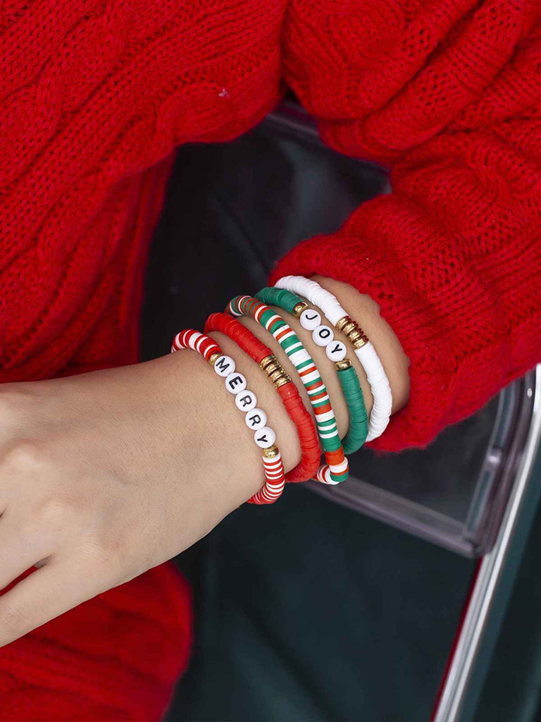Christmas Colorful Alphabet Bracelet